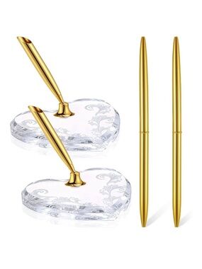 2pc Heart Shaped Pen Set
